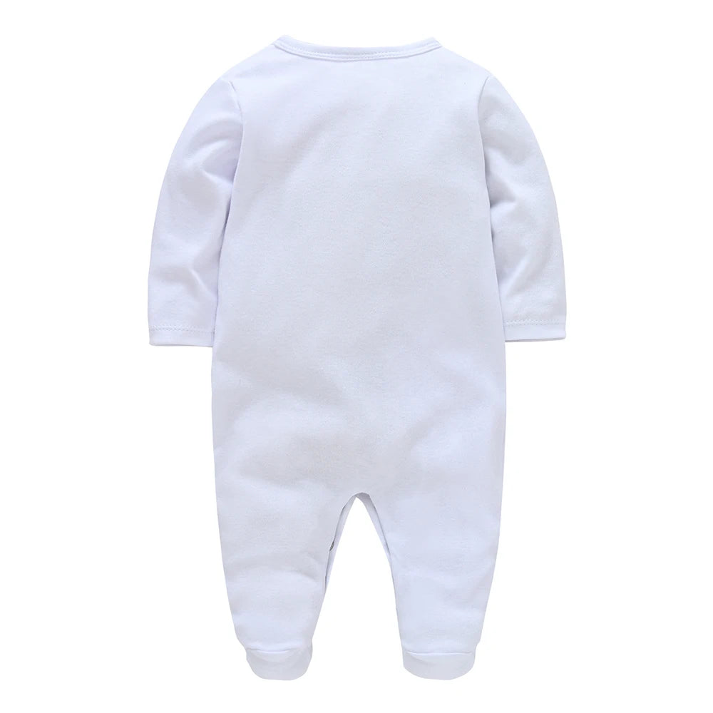 4PCS/lot White Baby Clothes Set Boys Roupa De Bebes Baby Girls Clothing Plain Baby Clothing Sets Rompers Newborn Cotton 0-9M