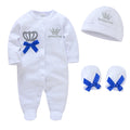 4PCS/lot White Baby Clothes Set Boys Roupa De Bebes Baby Girls Clothing Plain Baby Clothing Sets Rompers Newborn Cotton 0-9M