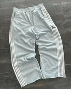 Pantalon rayé unisexe – Coupe droite ample