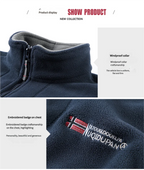 Thickened Fleece Double-sided Fleece Jacket for Men Casual Loose Autumn Winter Warm Clothing Norway Single Imported Sweatshirt