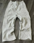 Pantalon rayé unisexe – Coupe droite ample