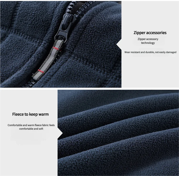 Thickened Fleece Double-sided Fleece Jacket for Men Casual Loose Autumn Winter Warm Clothing Norway Single Imported Sweatshirt