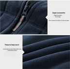 Thickened Fleece Double-sided Fleece Jacket for Men Casual Loose Autumn Winter Warm Clothing Norway Single Imported Sweatshirt