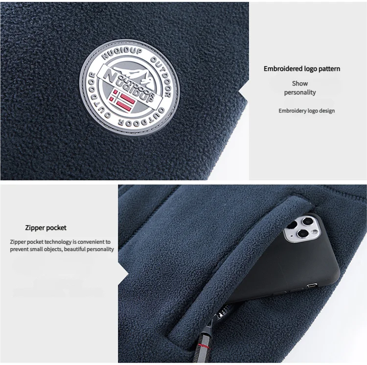 Thickened Fleece Double-sided Fleece Jacket for Men Casual Loose Autumn Winter Warm Clothing Norway Single Imported Sweatshirt