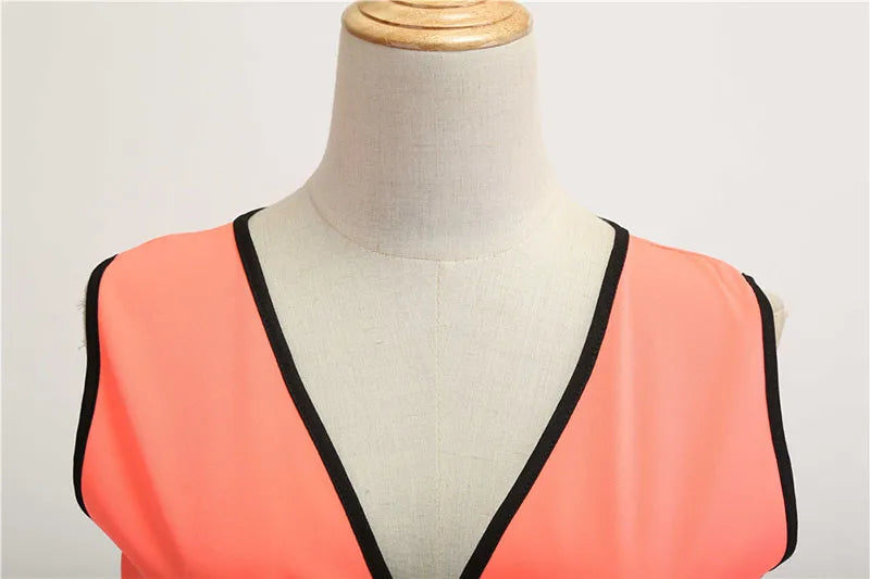 Robe vintage femme à pois – Coupe A-line sans manches