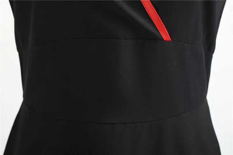Robe vintage femme à pois – Coupe A-line sans manches