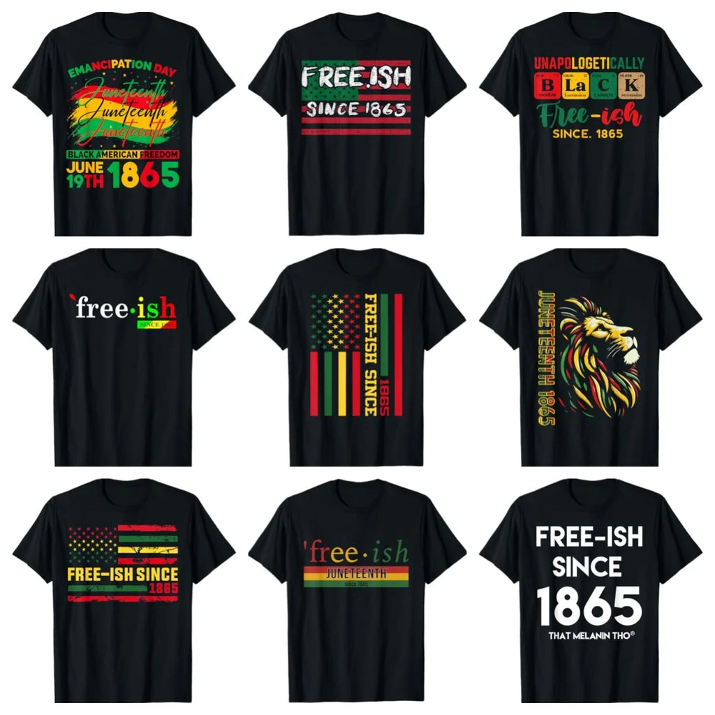 Free Shipping Juneteenth June 1865 Black History African American Freedom Free-ish T-Shirt