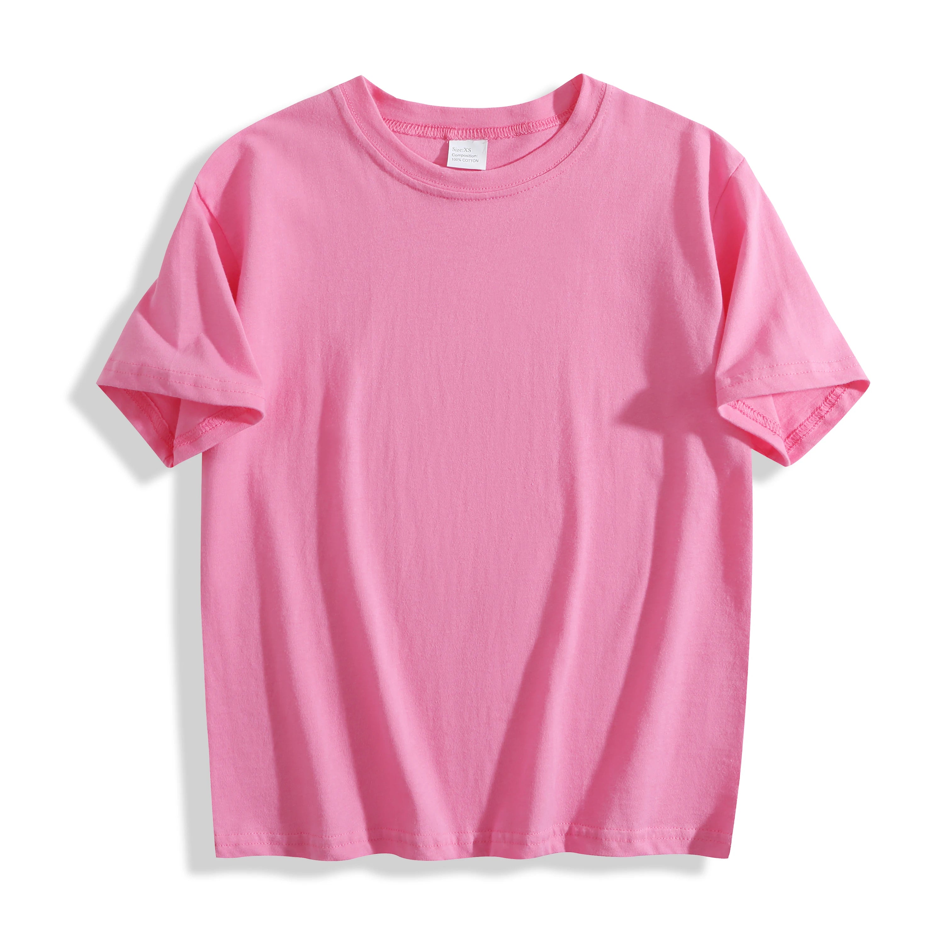 USA Warehouse Printed Kids T-shirt 180gsm Multicolor Plain Cotton O-neck Tee Shirt for Logo Printing