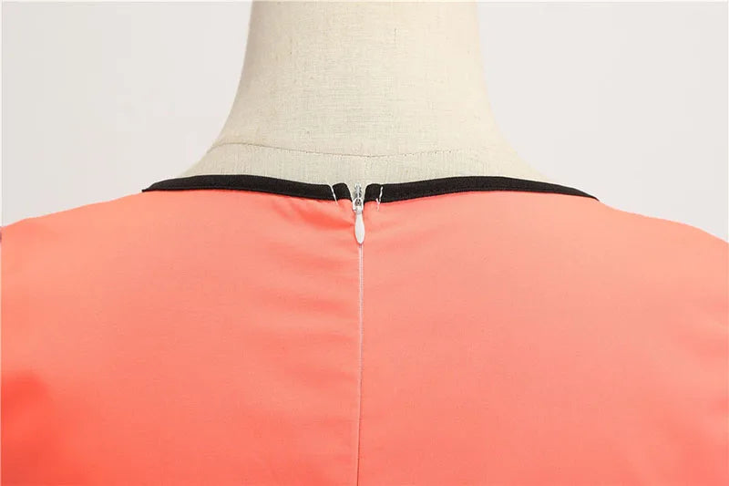 Robe vintage femme à pois – Coupe A-line sans manches