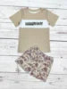 Kids Clothing Wholesale Camo Mama's Boy Embroidery Baby Boy Shorts Set Summer Outfit Children Boutique Clothes