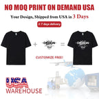 USA Warehouse Custom logo Printing Printed Youth Child Plain White