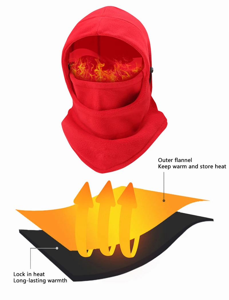 Outdoor Fleece Sports Hat Fishing Cycling Hunting Military Tactical Balaclava Men Women Warm Windproof Winter Camping Hiking Cap