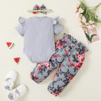 Catpapa Local Warehouse Autumn Fashion Girl Kids Clothing Sets Short