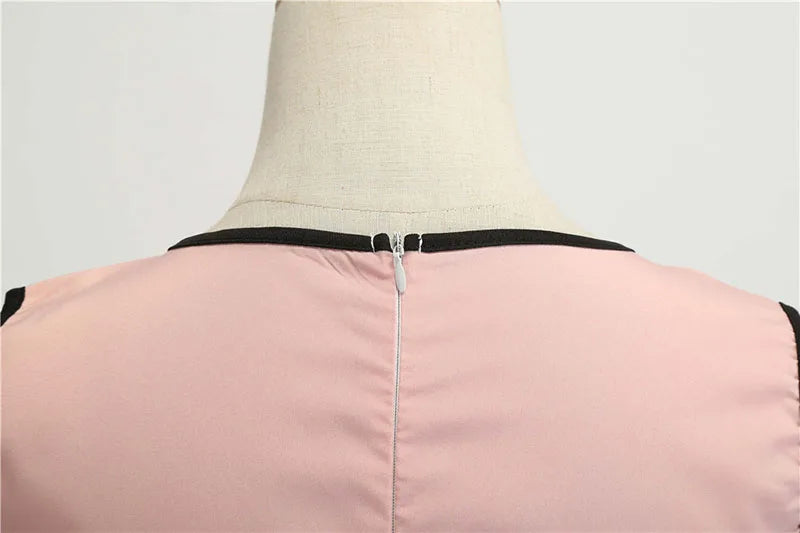 Robe vintage femme à pois – Coupe A-line sans manches