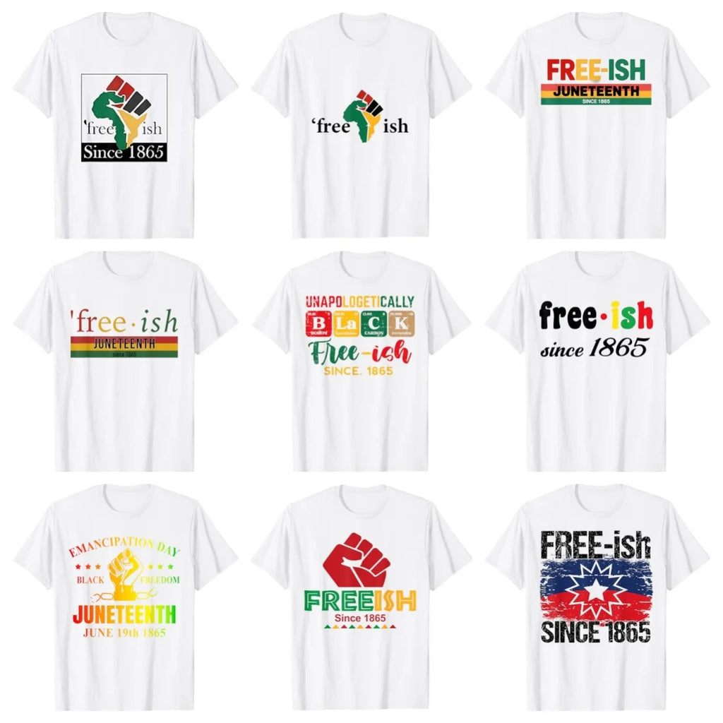 Free Shipping Juneteenth June 1865 Black History African American Freedom Free-ish T-Shirt