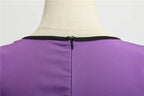 Robe rétro femme à pois – Col V et jupe évasée