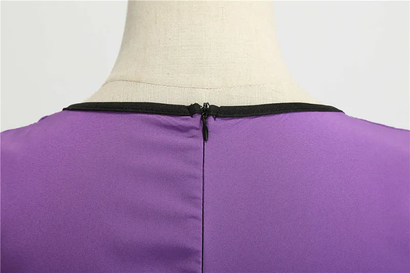 Robe vintage femme à pois – Coupe A-line sans manches