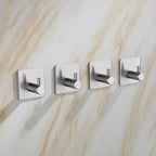Crochets Muraux Autocollants Inox – Porte-Manteau Serviettes Salle de Bain