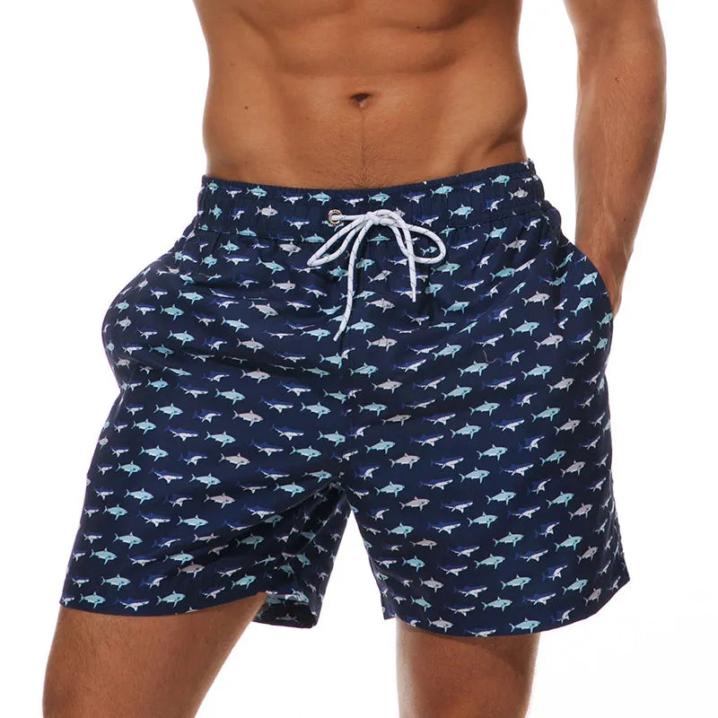 ESCATCH Fast Dry Men's Board Shorts Vertical Stripe New Arrival 2026 Summer Beach Surfing Breathable Mesh Liner Plus Size Shorts