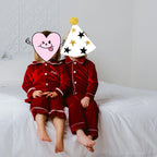 Ruffkids Velvet Baby Clothes Kids Pajamas Family Matching Pjs Loungewear Red Green Boys Girls Christmas Pyjamas Sets