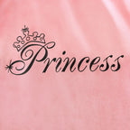 Peignoir fille rose « Princess » – Effet satiné et ceinture