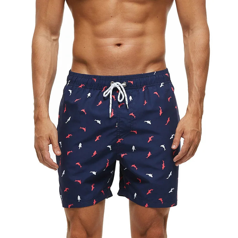 ESCATCH Fast Dry Men's Board Shorts Vertical Stripe New Arrival 2026 Summer Beach Surfing Breathable Mesh Liner Plus Size Shorts