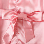 Peignoir fille rose « Princess » – Effet satiné et ceinture