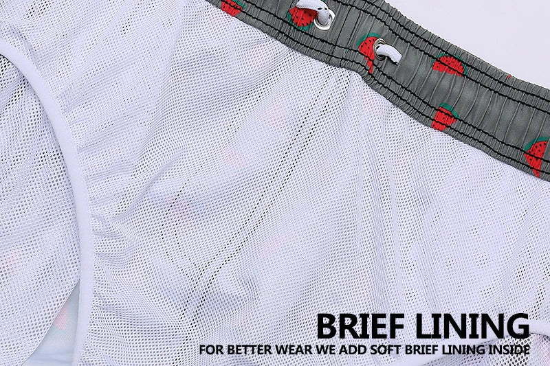 ESCATCH Fast Dry Men's Board Shorts Vertical Stripe New Arrival 2026 Summer Beach Surfing Breathable Mesh Liner Plus Size Shorts