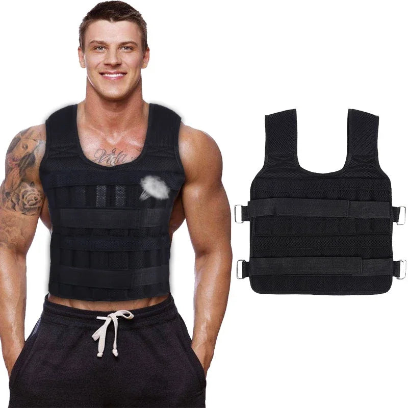 Gilet Lesté Réglable – Entraînement Boxe Fitness Charge Jusqu’à 50 kg