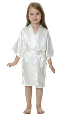 Peignoir enfant effet satiné – Coupe kimono et ceinture
