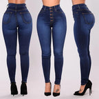 Jeans For Women High Waist Push Up Jeans High Elastic Stretch Ladies