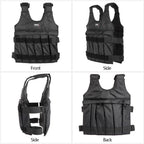 Gilet Lesté Réglable – Entraînement Boxe Fitness Charge Jusqu’à 50 kg