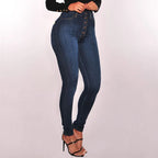 Jeans For Women High Waist Push Up Jeans High Elastic Stretch Ladies