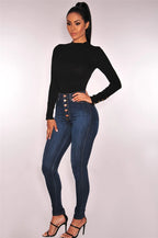 Jeans For Women High Waist Push Up Jeans High Elastic Stretch Ladies