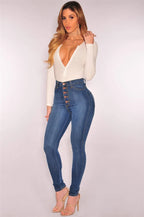 Jeans For Women High Waist Push Up Jeans High Elastic Stretch Ladies