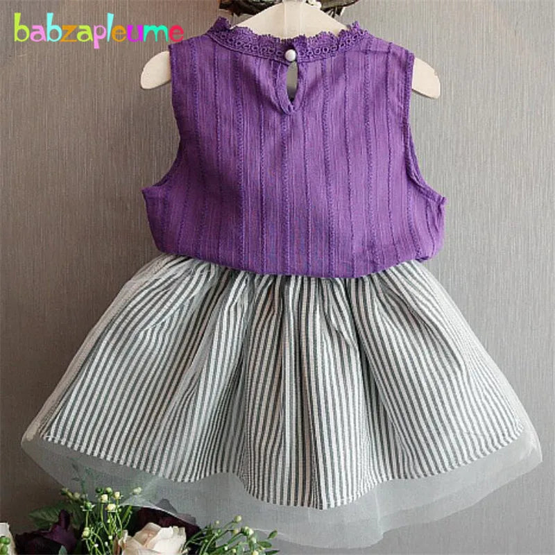Kids Girl Clothes Set Infant Clothing Sleeveless Vest+Skirts 2Pcs Clothing Set Fashion Toddler Costume Children 0-7Year BC1383
