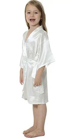 Peignoir enfant effet satiné – Coupe kimono et ceinture