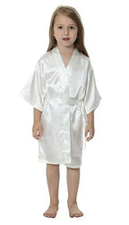 Peignoir enfant effet satiné – Coupe kimono et ceinture