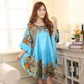 Hot Sale Fashion Lady Summer Robe Chinese Women's Faux Silk Bath Gown Yukata Nightgown Nuisette Pijama Mujer One Size Xsz622J