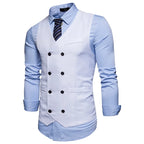 Gilet de costume homme – Double boutonnage et coupe ajustée