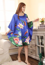 Hot Sale Fashion Lady Summer Robe Chinese Women's Faux Silk Bath Gown