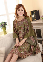 Hot Sale Fashion Lady Summer Robe Chinese Women's Faux Silk Bath Gown