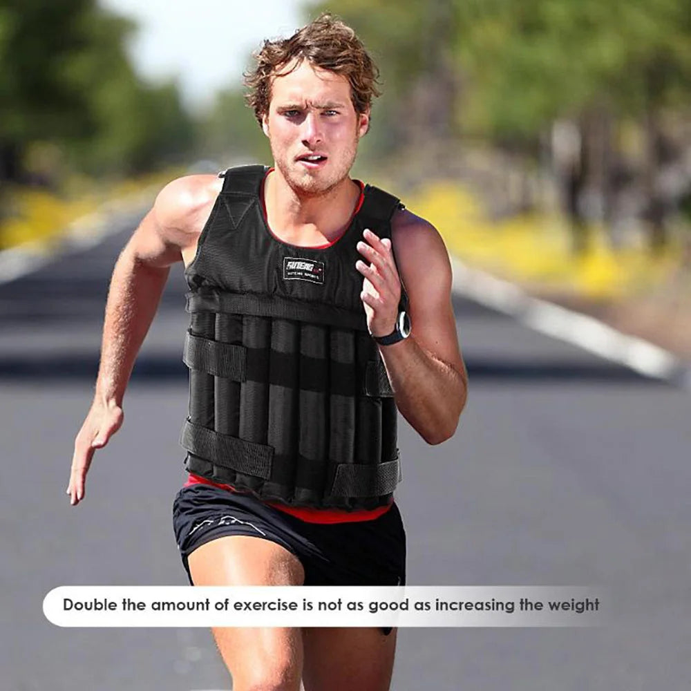 Gilet Lesté Réglable – Entraînement Boxe Fitness Charge Jusqu’à 50 kg