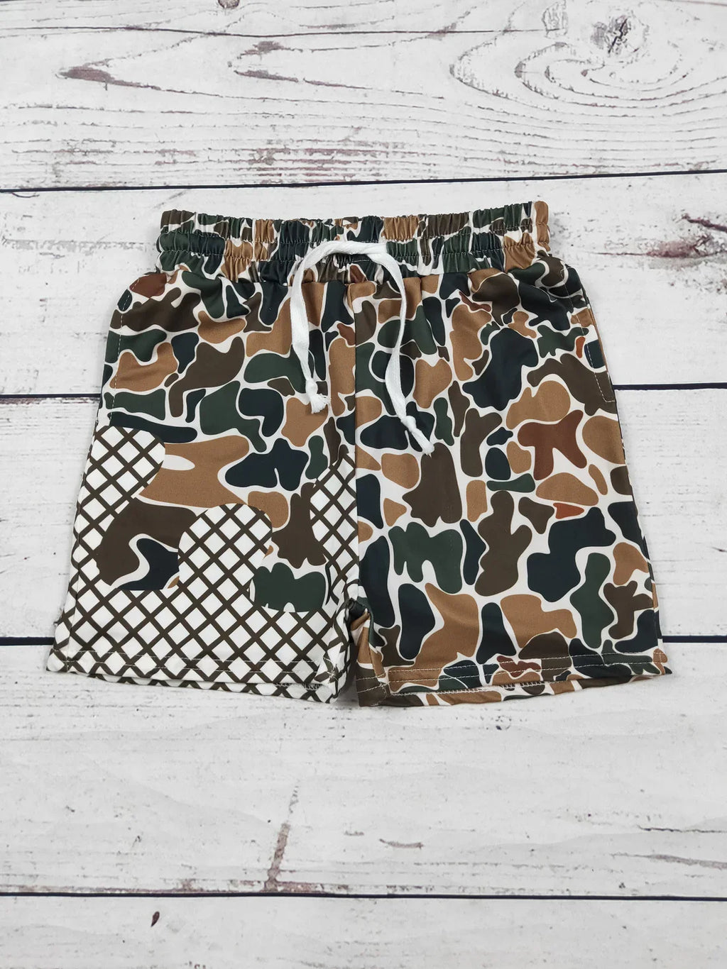 Children Boutique Clothes Baby Boy Camo Drip Shorts with Pocket Kids Clothing Summer Shorts