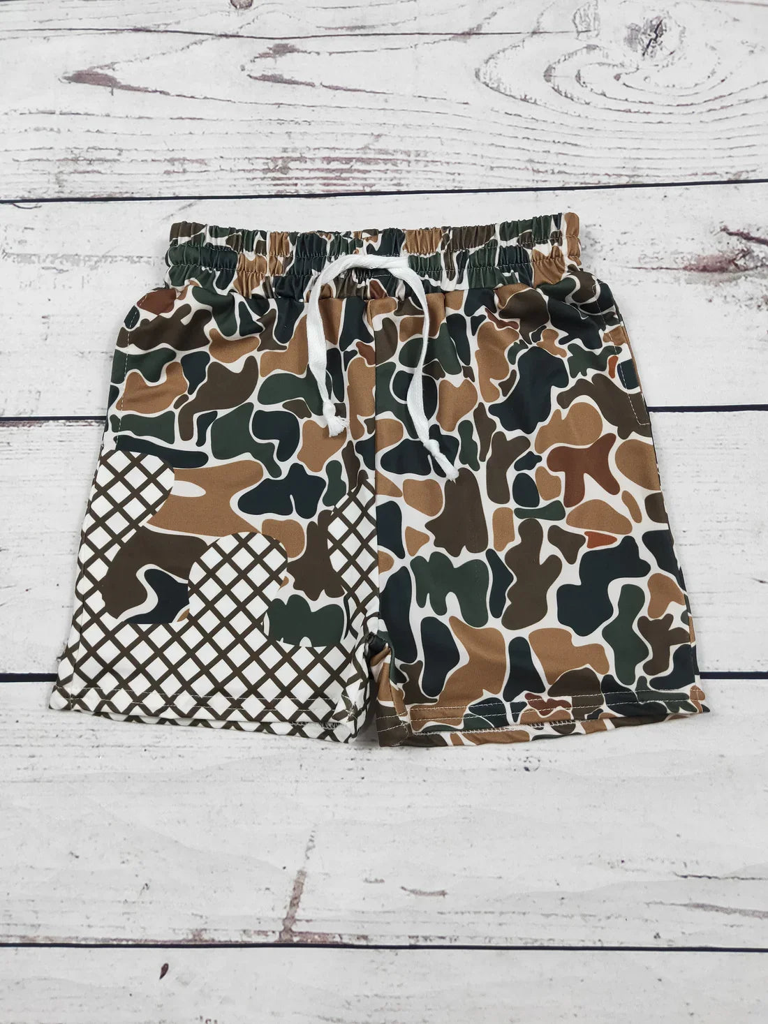 Children Boutique Clothes Baby Boy Camo Drip Shorts with Pocket Kids Clothing Summer Shorts