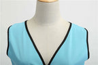 Robe rétro femme à pois – Col V et jupe évasée