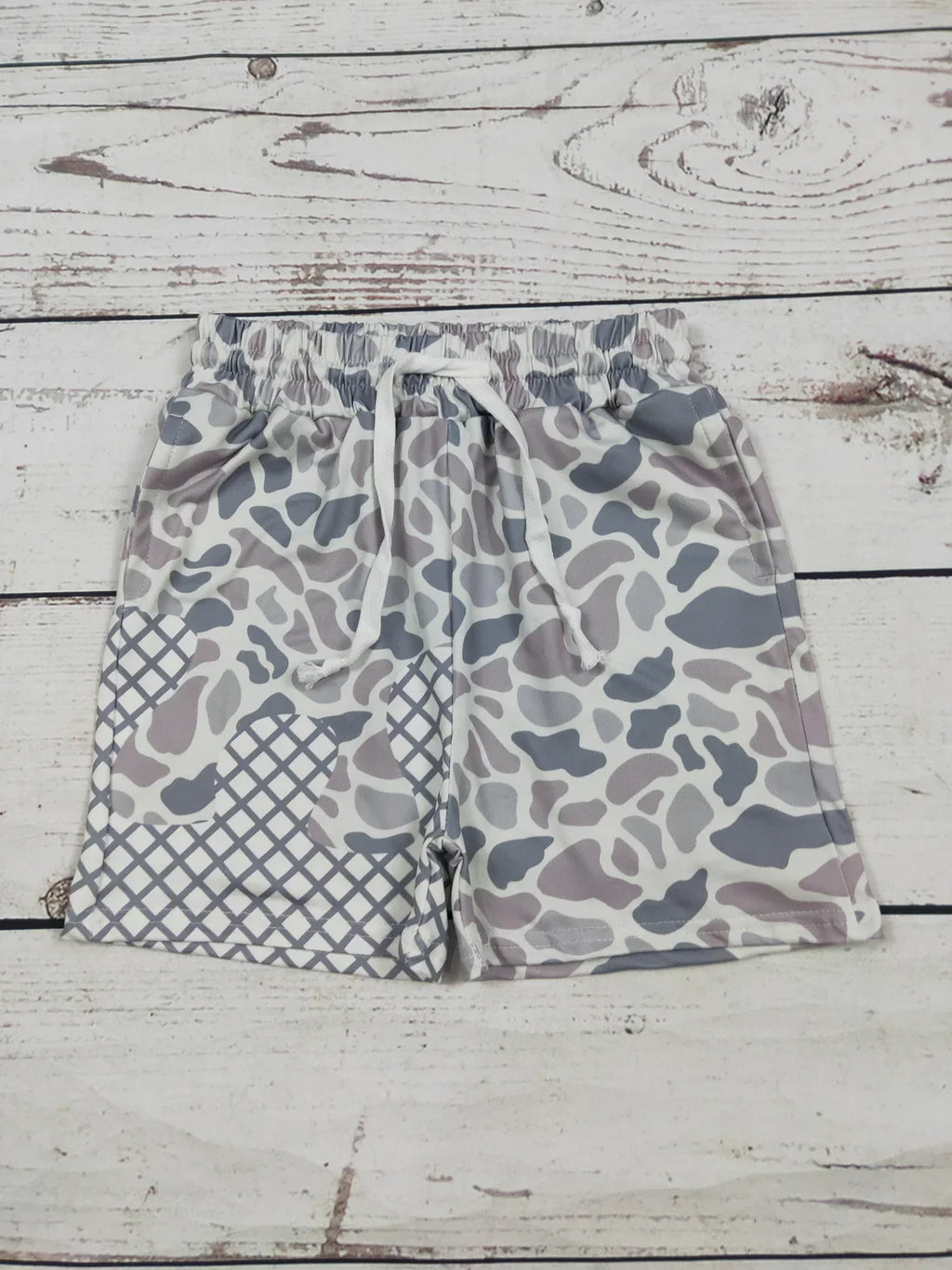 Children Boutique Clothes Baby Boy Camo Drip Shorts with Pocket Kids Clothing Summer Shorts