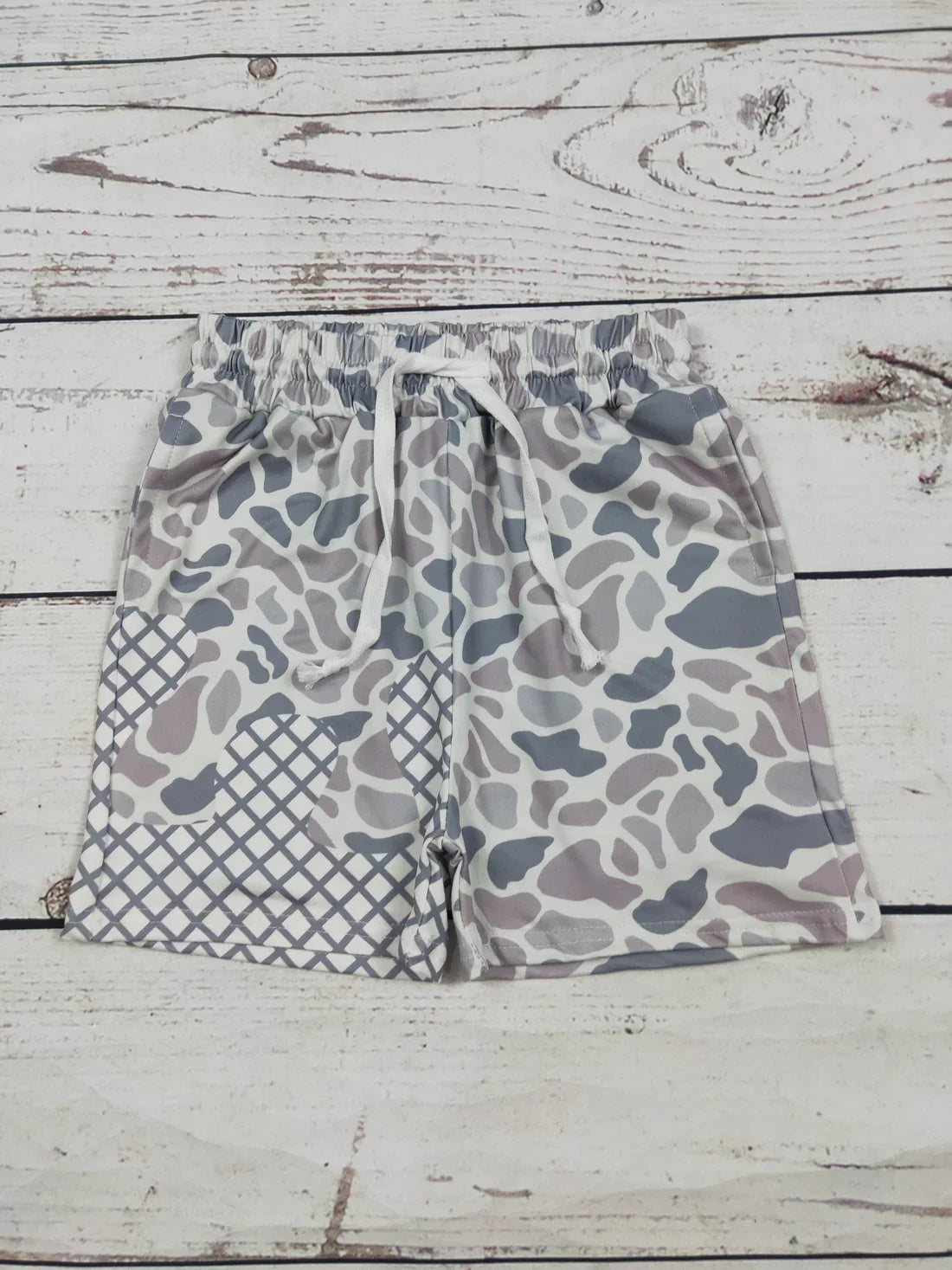 Children Boutique Clothes Baby Boy Camo Drip Shorts with Pocket Kids Clothing Summer Shorts