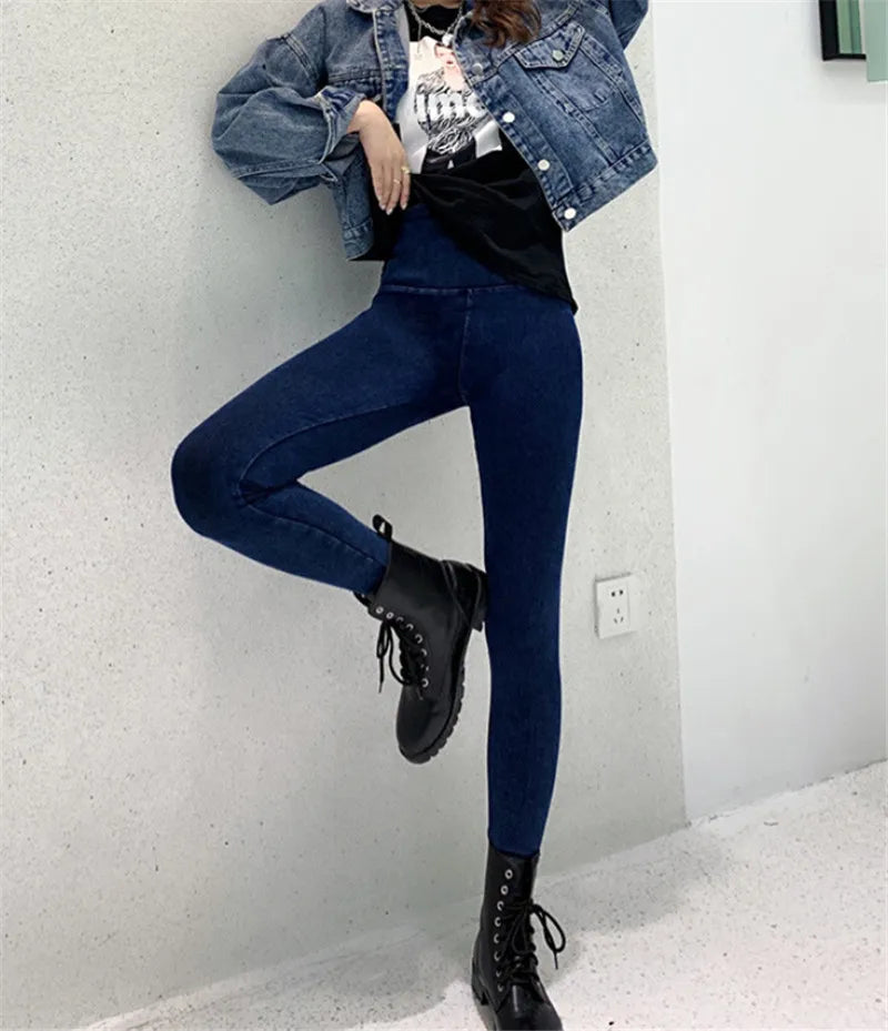 Women  Jegging Jeans High Waisted Fashion  Denim Pants Good Stretchy Streetwear Running Sports Casual Body Shaping Pants Legging