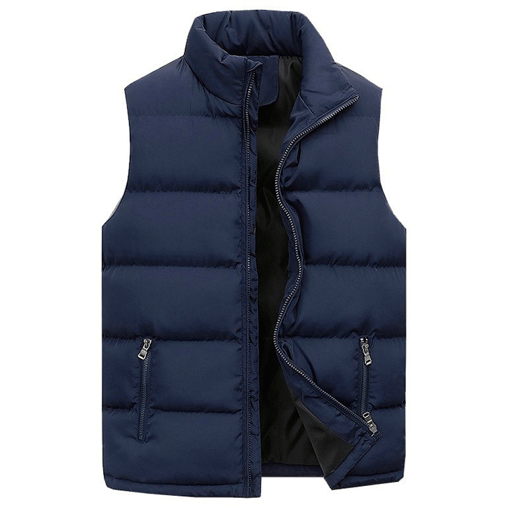 Veste sans manches homme – Fermeture zippée et coupe ample